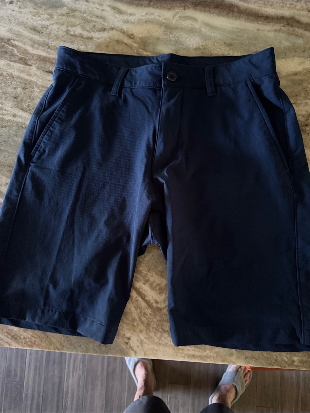 Under Armour Men's Deep Navy Flat-Front Performance Shorts